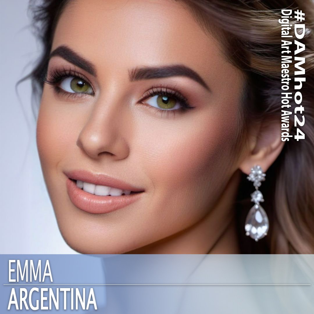 AI beauty contestant from Argentina. 1girl, artist name, black hair, blurry, depth of field, eyelashes, face, lips, looking at viewer, nose, photorealistic, realistic, smile, solo, teeth