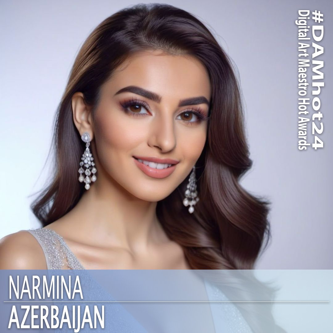 AI beauty contestant from Azerbaijan. 1girl, breasts, brown eyes, collarbone, earrings, jewelry, lips, long hair, looking at viewer, realistic, smile, solo, teeth