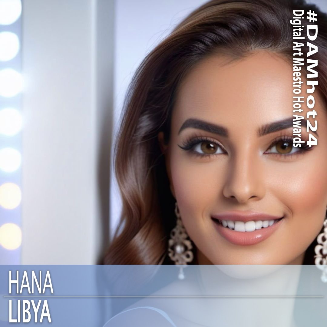 AI beauty contestant from Libya. 1girl, blurry, blurry background, blurry foreground, bokeh, brown eyes, depth of field, earrings, face, forehead, full moon, jewelry, lens flare, lips, looking at viewer, moon, nose, realistic, smile, solo, sun, teeth